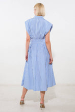 Load image into Gallery viewer, ALONG THE SHORELINE WOVEN MIDI DRESS

