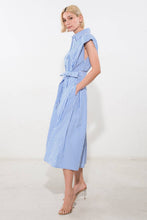 Load image into Gallery viewer, ALONG THE SHORELINE WOVEN MIDI DRESS
