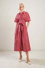 Load image into Gallery viewer, DARING HEART WOVEN MIDI DRESS

