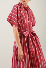 Load image into Gallery viewer, DARING HEART WOVEN MIDI DRESS

