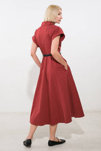 Load image into Gallery viewer, PERFECT BALANCE WOVEN MIDI DRESS
