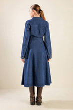 Load image into Gallery viewer, DRIFTING THOUGHTS DENIM MIDI DRESS
