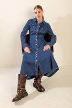 Load image into Gallery viewer, DRIFTING THOUGHTS DENIM MIDI DRESS
