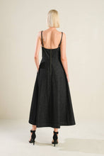 Load image into Gallery viewer, YOU ARE MY SUNSHINE DENIM MIDI DRESS
