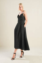 Load image into Gallery viewer, YOU ARE MY SUNSHINE DENIM MIDI DRESS
