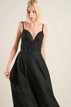Load image into Gallery viewer, YOU ARE MY SUNSHINE DENIM MIDI DRESS
