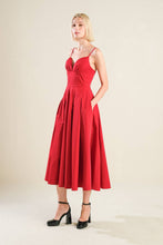 Load image into Gallery viewer, DREAM KEEPER WOVEN MIDI DRESS
