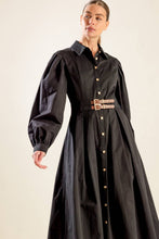 Load image into Gallery viewer, MIDNIGHT MASQUERADE WOVEN MIDI DRESS
