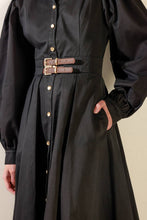 Load image into Gallery viewer, MIDNIGHT MASQUERADE WOVEN MIDI DRESS
