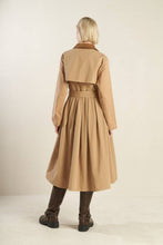 Load image into Gallery viewer, FALLING LEAVES WOVEN MIDI TRENCH COAT
