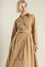 Load image into Gallery viewer, FALLING LEAVES WOVEN MIDI TRENCH COAT
