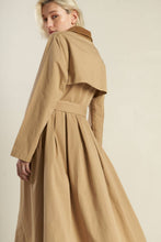 Load image into Gallery viewer, FALLING LEAVES WOVEN MIDI TRENCH COAT
