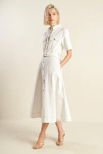 Load image into Gallery viewer, SOUL ON FIRE WOVEN MIDI DRESS
