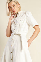 Load image into Gallery viewer, SOUL ON FIRE WOVEN MIDI DRESS
