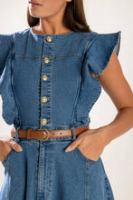 Load image into Gallery viewer, MY DEBUT DENIM MIDI DRESS

