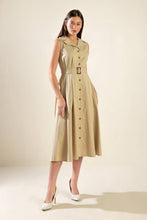 Load image into Gallery viewer, IDEAL APPROACH WOVEN MIDI DRESS
