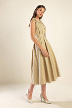 Load image into Gallery viewer, IDEAL APPROACH WOVEN MIDI DRESS
