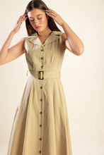 Load image into Gallery viewer, IDEAL APPROACH WOVEN MIDI DRESS
