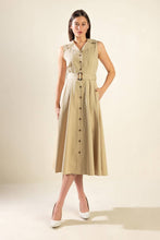 Load image into Gallery viewer, IDEAL APPROACH WOVEN MIDI DRESS
