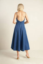 Load image into Gallery viewer, ROSEWOOD ROMANCE DENIM MIDI DRESS
