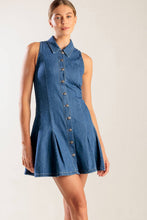 Load image into Gallery viewer, WHERE I WANT TO BE DENIM MINI DRESS
