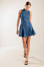Load image into Gallery viewer, WHERE I WANT TO BE DENIM MINI DRESS
