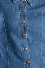 Load image into Gallery viewer, WHERE I WANT TO BE DENIM MINI DRESS
