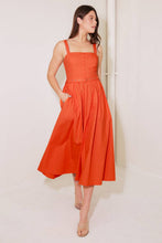 Load image into Gallery viewer, NO TIMELINE TOMATO WOVEN MIDI DRESS
