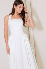 Load image into Gallery viewer, CAUGHT IN THE RAIN WHITE WOVEN MIDI DRESS
