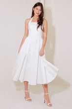 Load image into Gallery viewer, CAUGHT IN THE RAIN WHITE WOVEN MIDI DRESS
