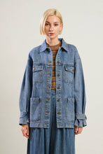 Load image into Gallery viewer, BREATHTAKING CHARM DENIM MIDI JACKET
