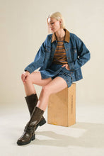 Load image into Gallery viewer, LIVIN' MY BEST LIFE DENIM JACKET

