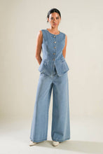 Load image into Gallery viewer, ADVENTURE AWAITS DENIM VEST
