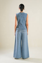 Load image into Gallery viewer, ADVENTURE AWAITS DENIM VEST
