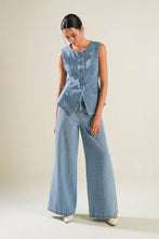 Load image into Gallery viewer, ADVENTURE AWAITS DENIM VEST
