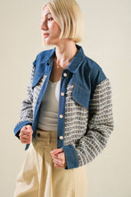 Load image into Gallery viewer, BETTER DAYS TWEED DENIM JACKET
