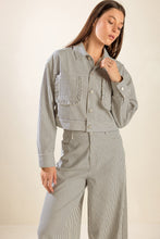 Load image into Gallery viewer, HONESTLY LOVE YOU TWILL CROP JACKET
