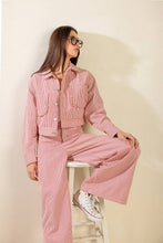 Load image into Gallery viewer, HONESTLY LOVE YOU TWILL CROP JACKET
