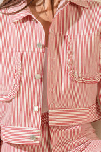 Load image into Gallery viewer, HONESTLY LOVE YOU TWILL CROP JACKET
