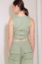 Load image into Gallery viewer, DRIFTING CURRENTS OLIVE WOVEN VEST
