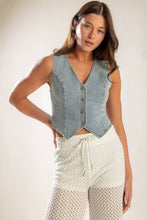 Load image into Gallery viewer, KICK IT WITH ME DENIM VEST
