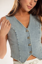 Load image into Gallery viewer, KICK IT WITH ME DENIM VEST
