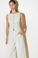Load image into Gallery viewer, COFFEE RUN STRIPED WOVEN VEST
