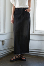 Load image into Gallery viewer, TALK ABOUT BEAUTY DENIM MIDI SKIRT
