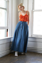 Load image into Gallery viewer, NEVER HOLDING BACK DENIM MIDI SKIRT
