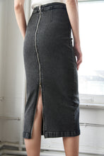 Load image into Gallery viewer, SUNKISSED BY SUNSET DENIM MIDI SKIRT
