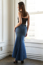 Load image into Gallery viewer, WHISPERING WINDS DENIM MIDI SKIRT
