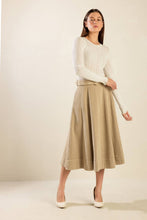 Load image into Gallery viewer, YOU KNOW IT TWILL MIDI SKIRT
