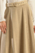 Load image into Gallery viewer, YOU KNOW IT TWILL MIDI SKIRT
