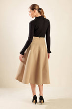 Load image into Gallery viewer, FALLING INTO BLISS WOVEN MIDI SKIRT
